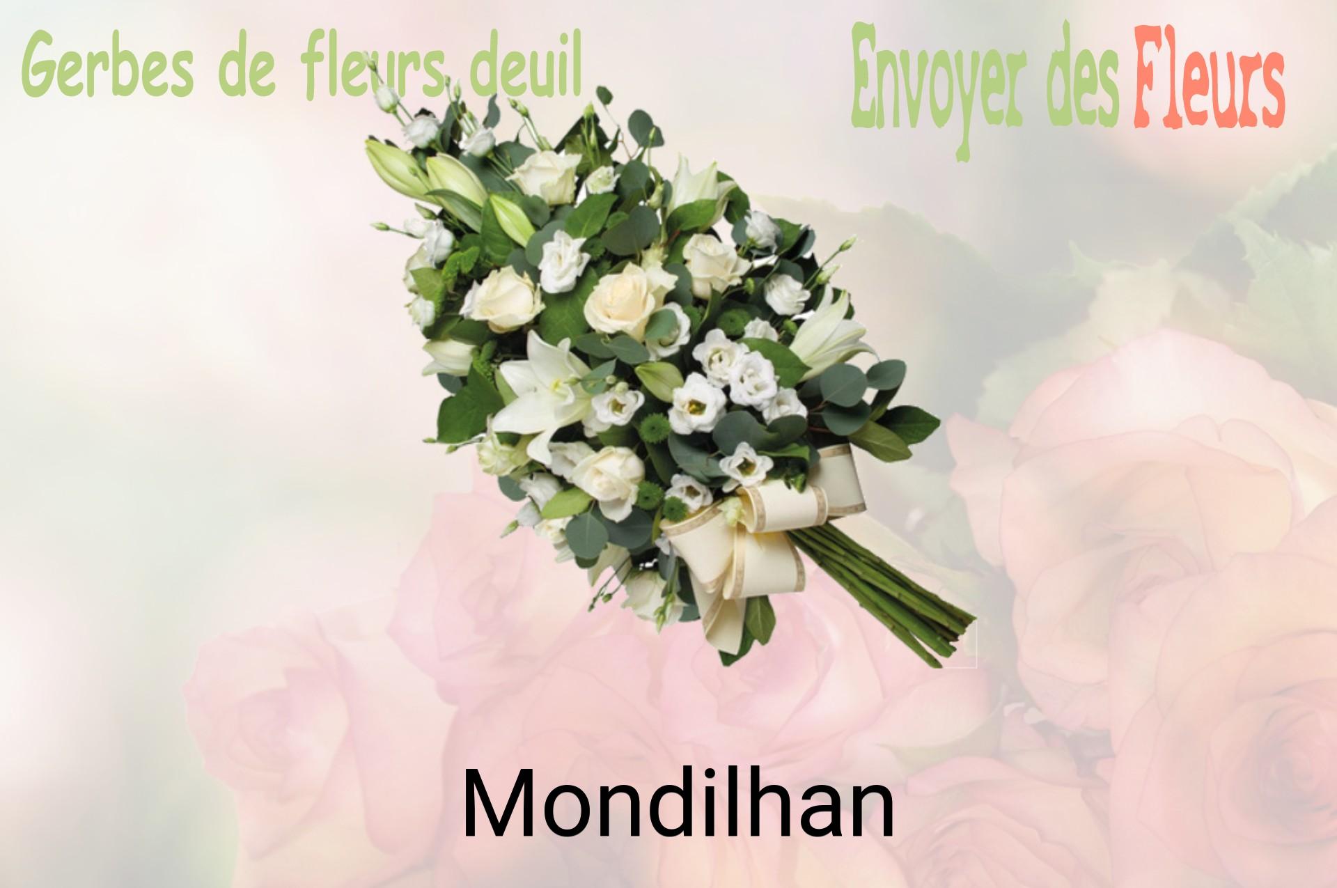 Gerbe de fleurs de deuil livrée à Mondilhan
